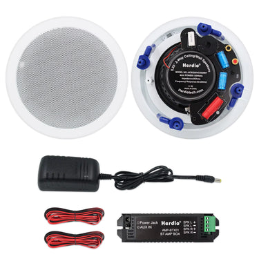 2PCS 5.25'' Bluetooth Ceiling Speakers Home Theater Sound Box System 300W Perfect for Bedroom Bathroom Covered Patio